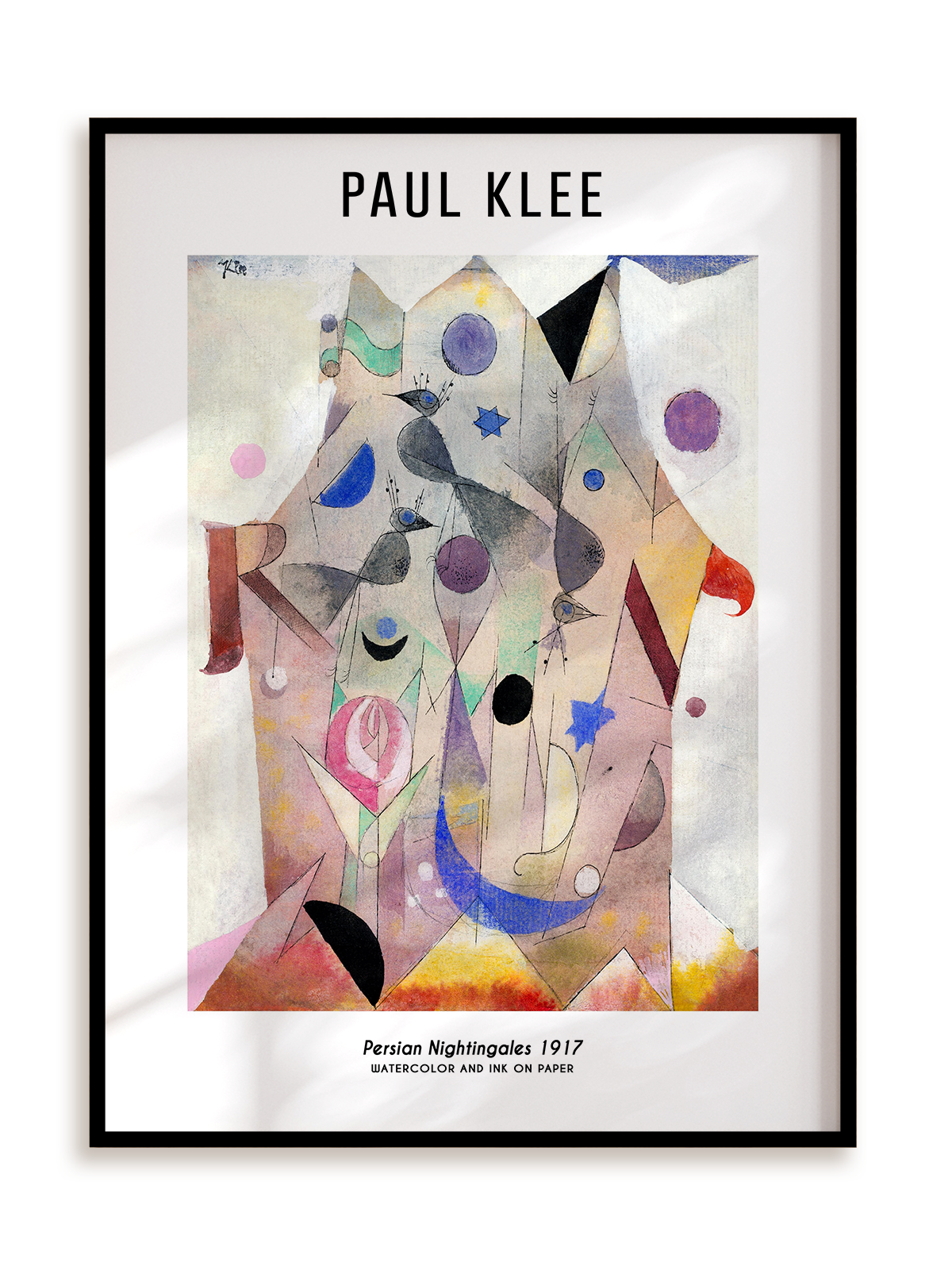 Plakat Paul Klee - Persian Nightingales (1917) w ramie aluminiowej