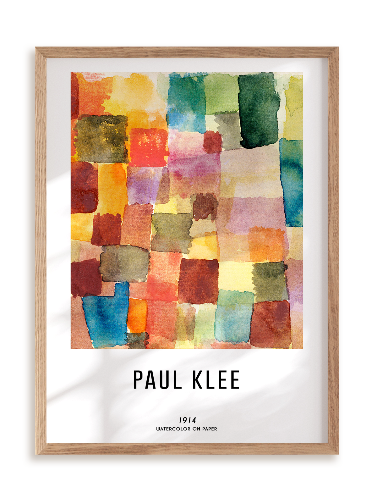 Plakat Paul Klee - Watercolor on paper (1914) w ramie drewnianej