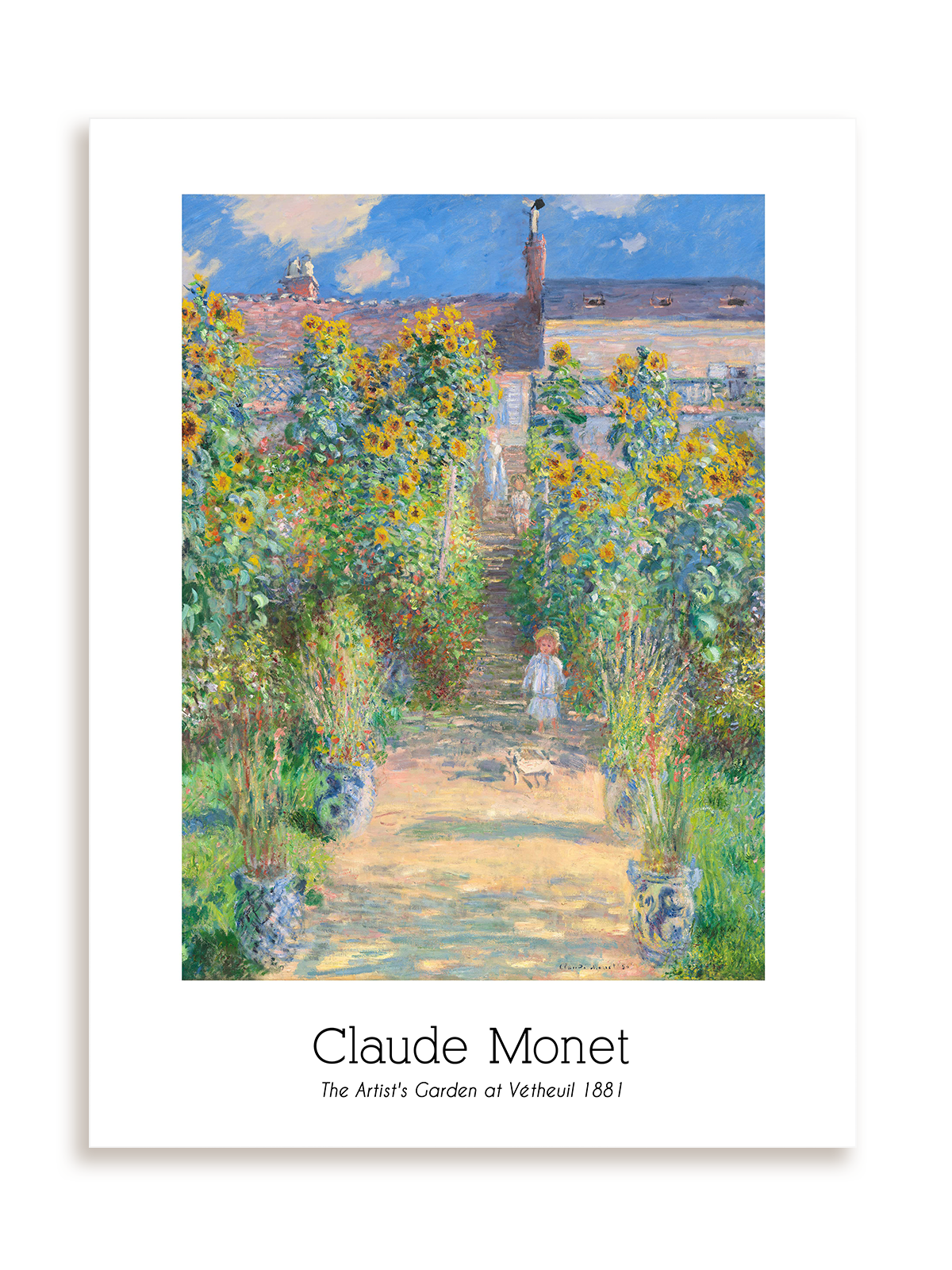 Plakat Claude Monet - The Artist's Garden at Vétheuil (1881) bez ramy