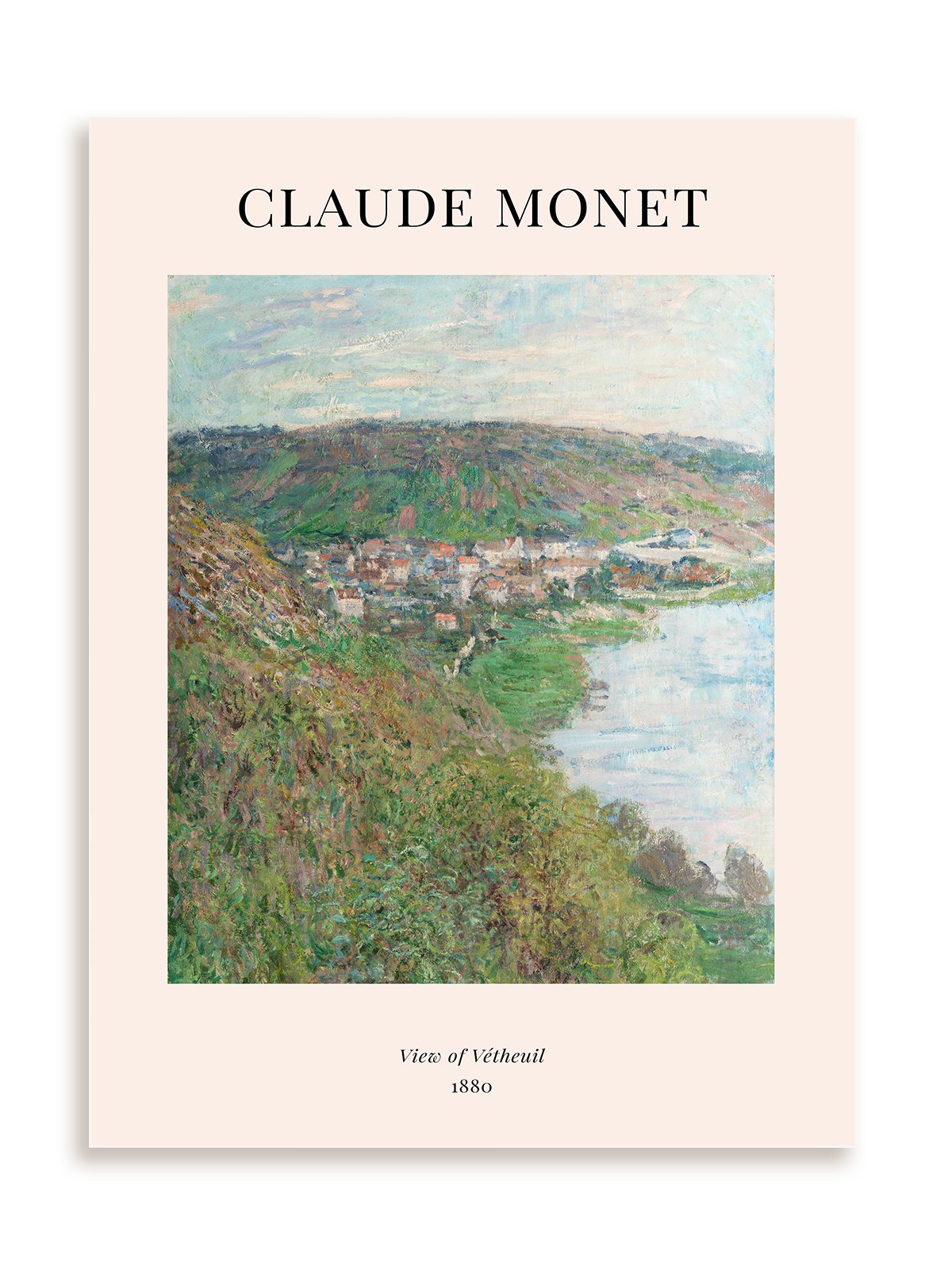 Plakat Claude Monet - View of Vétheuil (1880) bez ramy