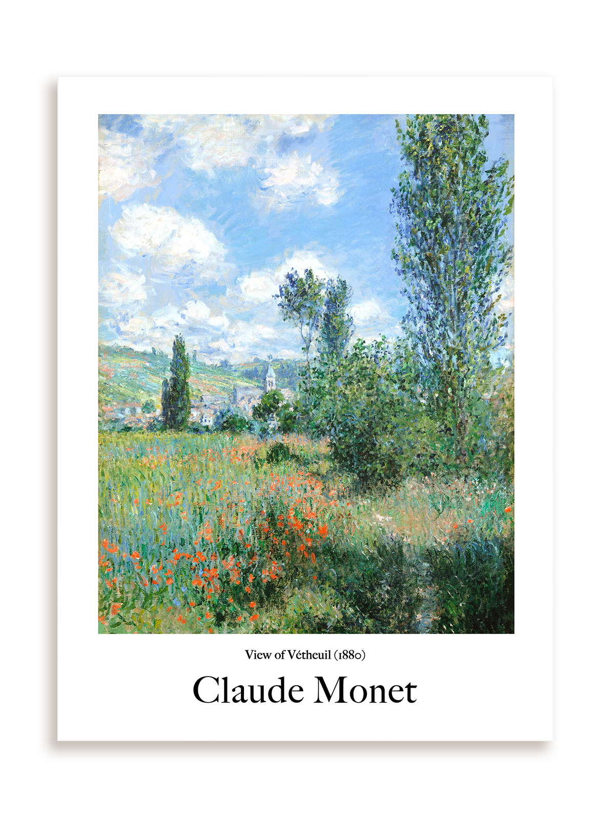 Plakat Claude Monet - View of Vétheuil (1880) bez ramy