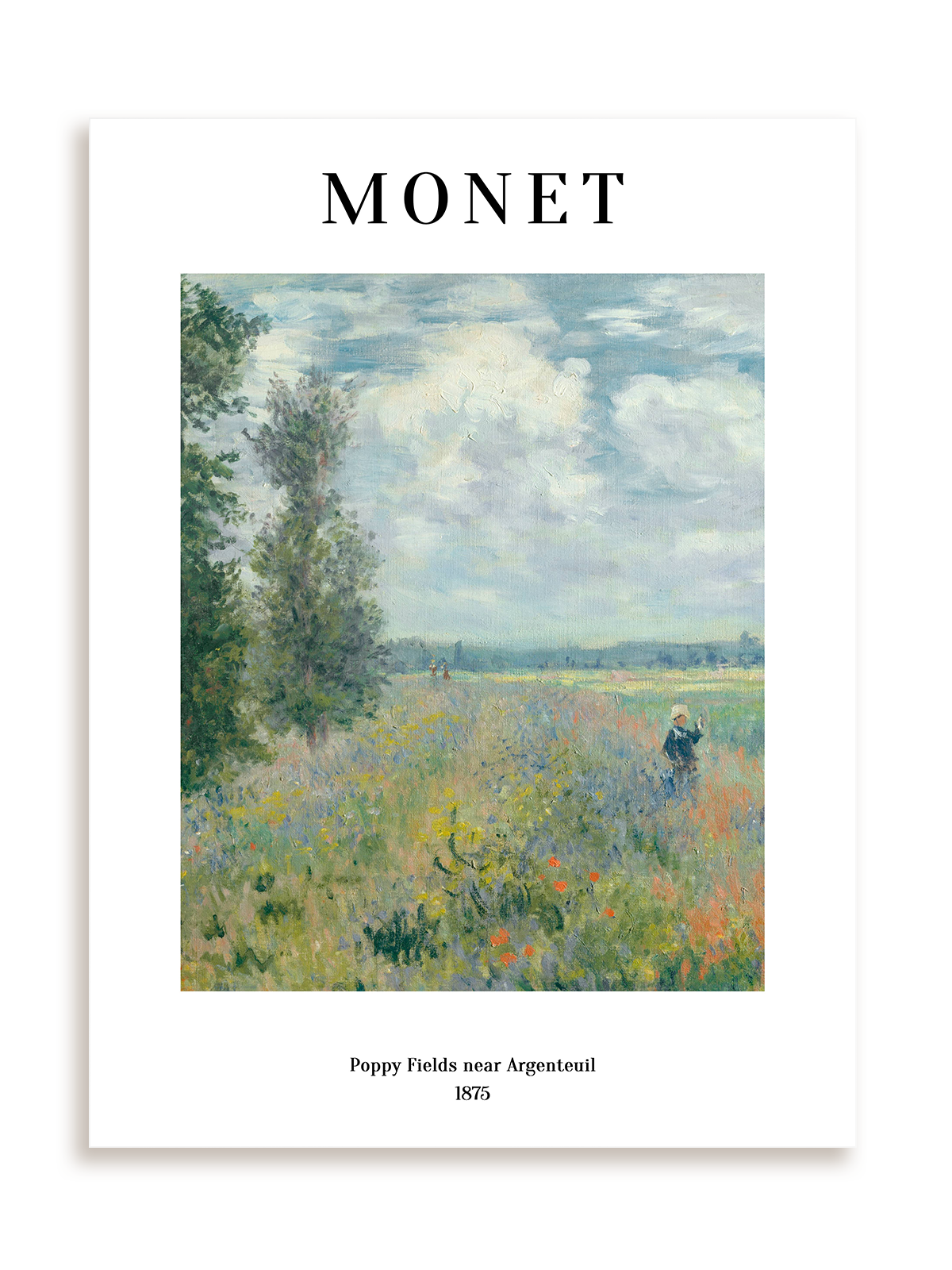 Plakat Claude Monet - Poppy Fields near Argenteuil (1875) bez ramy