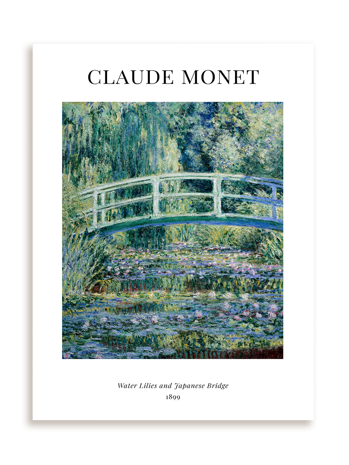Plakat Claude Monet - Water Lilies and Japanese Bridge (1899) bez ramy