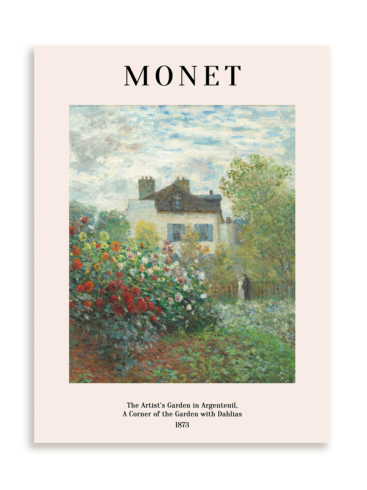 Plakat Claude Monet - The Artist's Garden in Argenteuil (1873) bez ramy