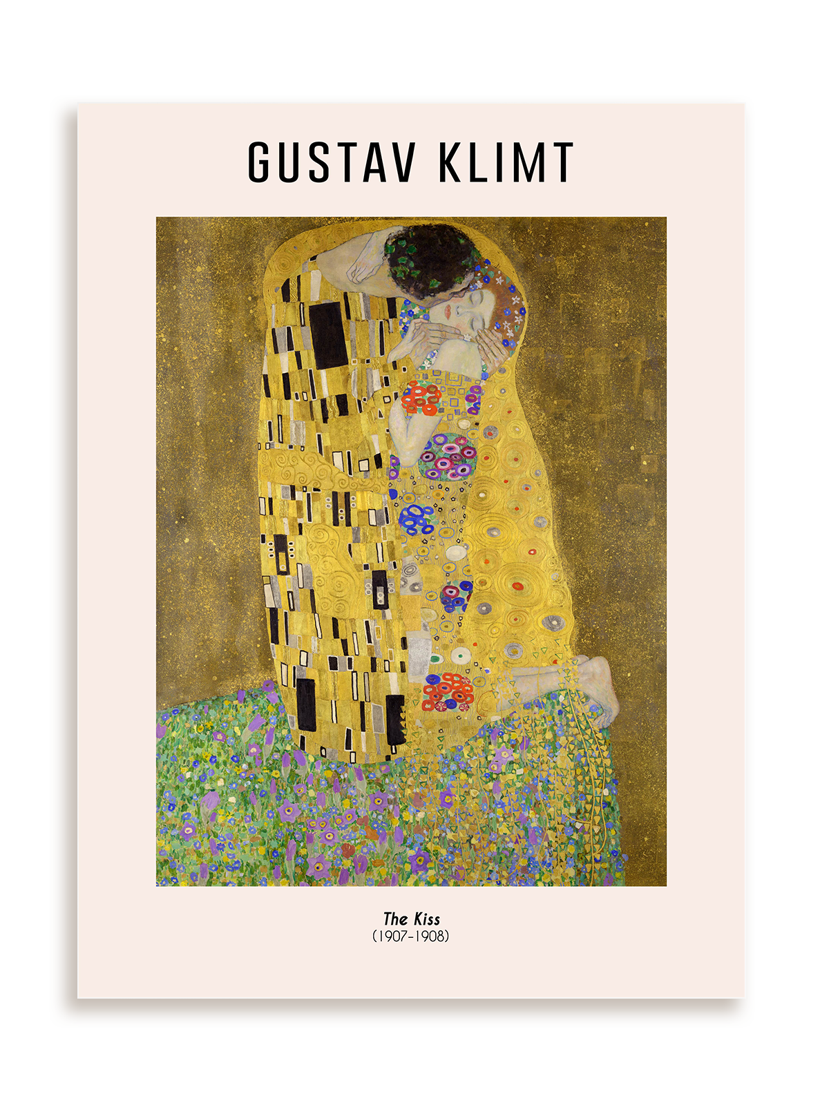 Plakat Gustav Klimt - The kiss (1907-1908) bez ramy