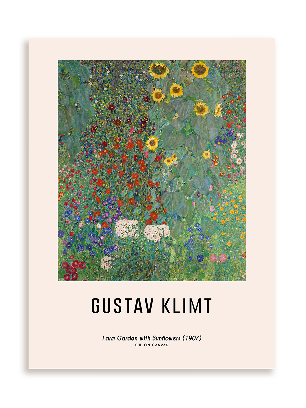 Plakat Gustav Klimt - Farm Garden with Sunflowers (1907) bez ramy