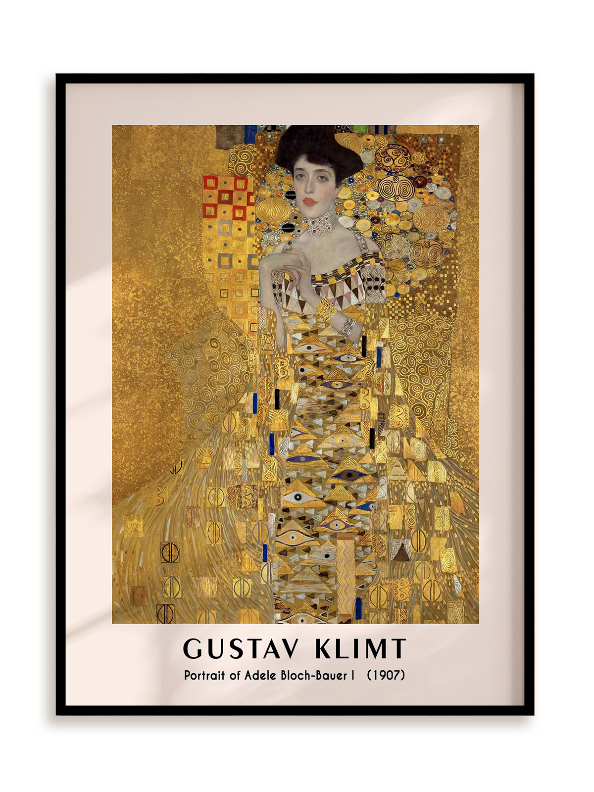 Plakat Gustav Klimt - Portrait of Adele Bloch-Bauer I (1907) w ramie aluminiowej