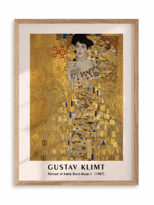 Plakat Gustav Klimt - Portrait of Adele Bloch-Bauer I (1907) w ramie drewnianej