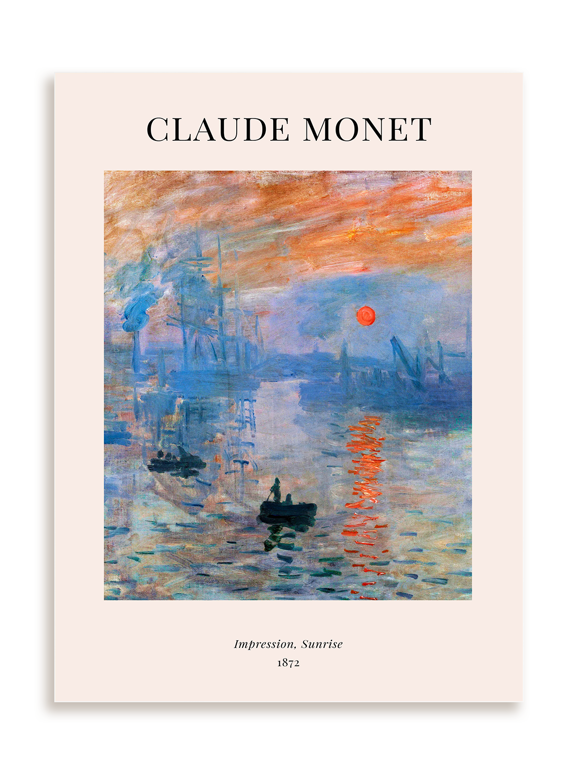 Plakat Claude Monet - Impression, Sunrise (1872) bez ramy