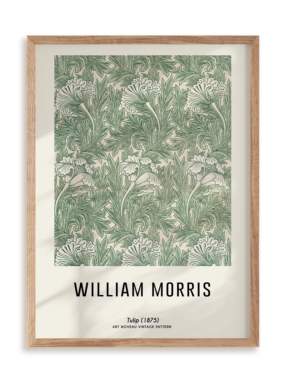 Plakat William Morris - Tulip (1875) w ramie drewnianej