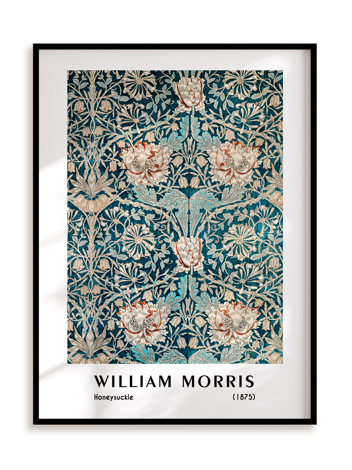 Plakat William Morris - Honeysuckle (1875) w ramie aluminiowej