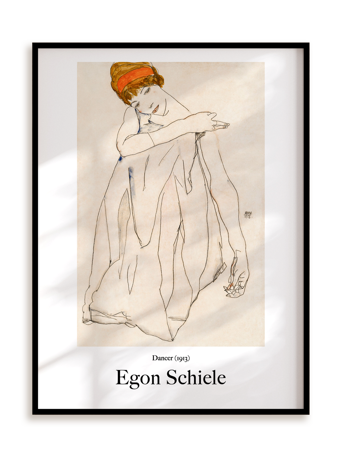 Plakat Egon Schiele - Dancer (1913) w ramie aluminiowej