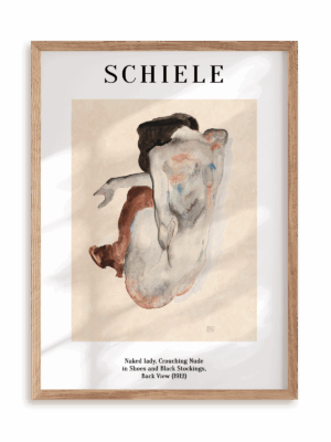 Plakat Egon Schiele - Naked lady (1912) w ramie drewnianej