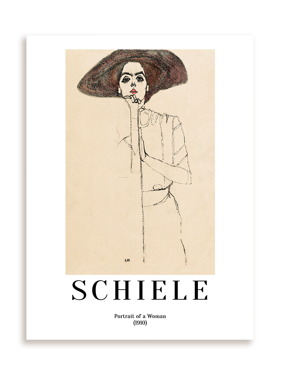 Plakat Egon Schiele - Portrait of a Woman (1910) bez ramy