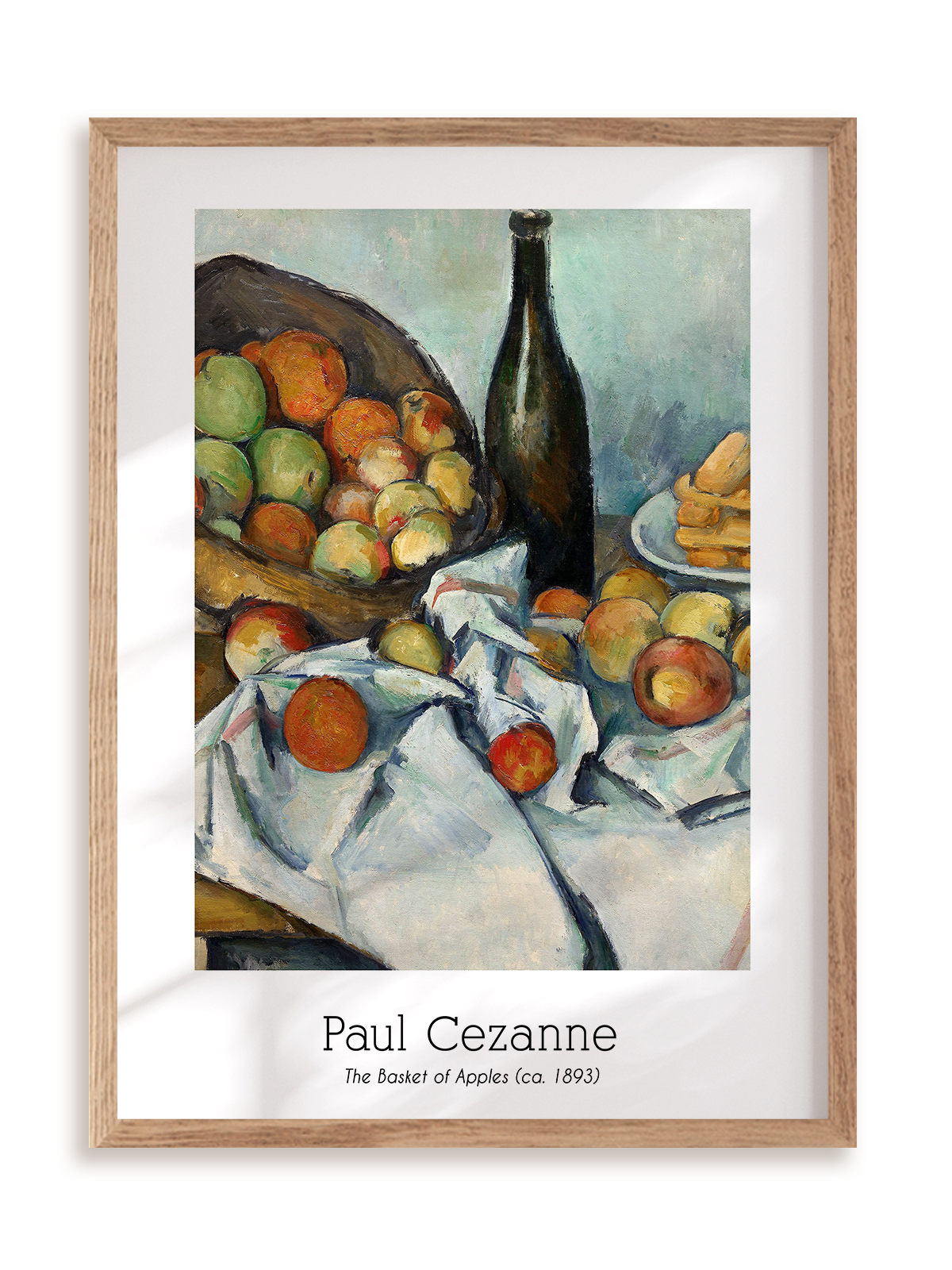 Plakat Paul Cezanne - The Basket of Apples (ca. 1893) w ramie drewnianej