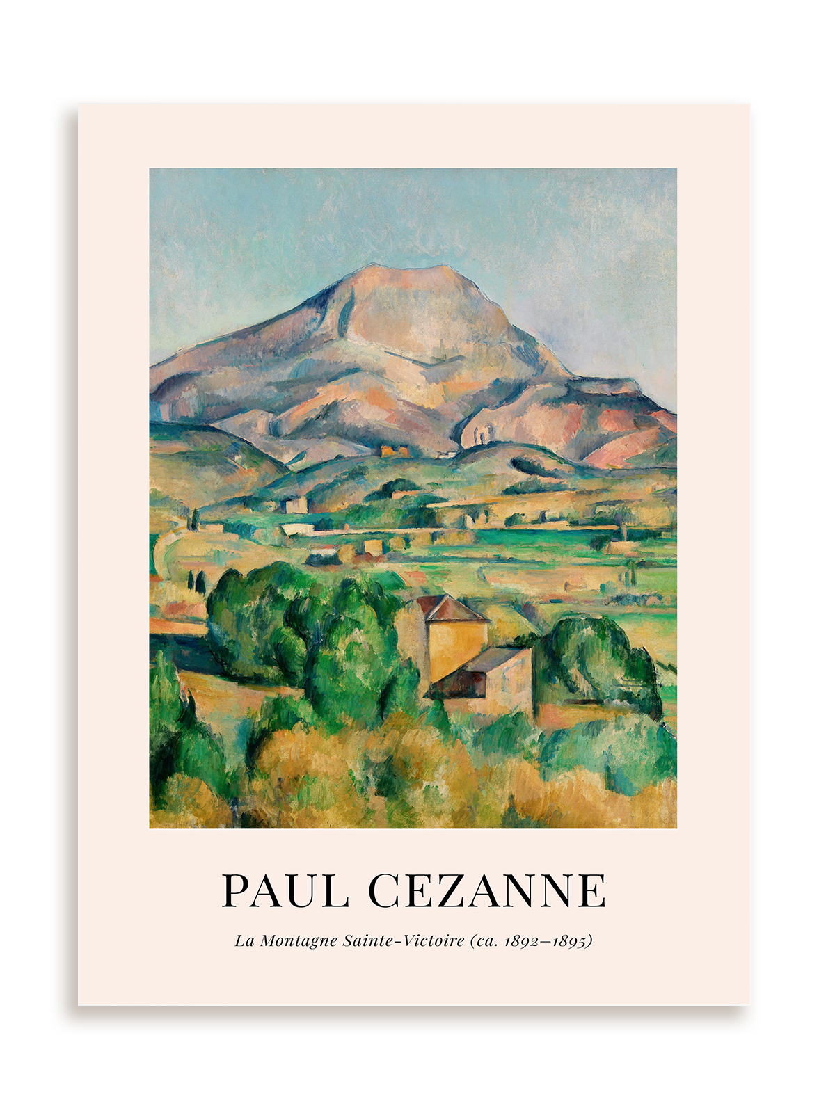 Plakat Paul Cezanne - La Montagne Sainte - Victoire (ca. 1892-1895) bez ramy