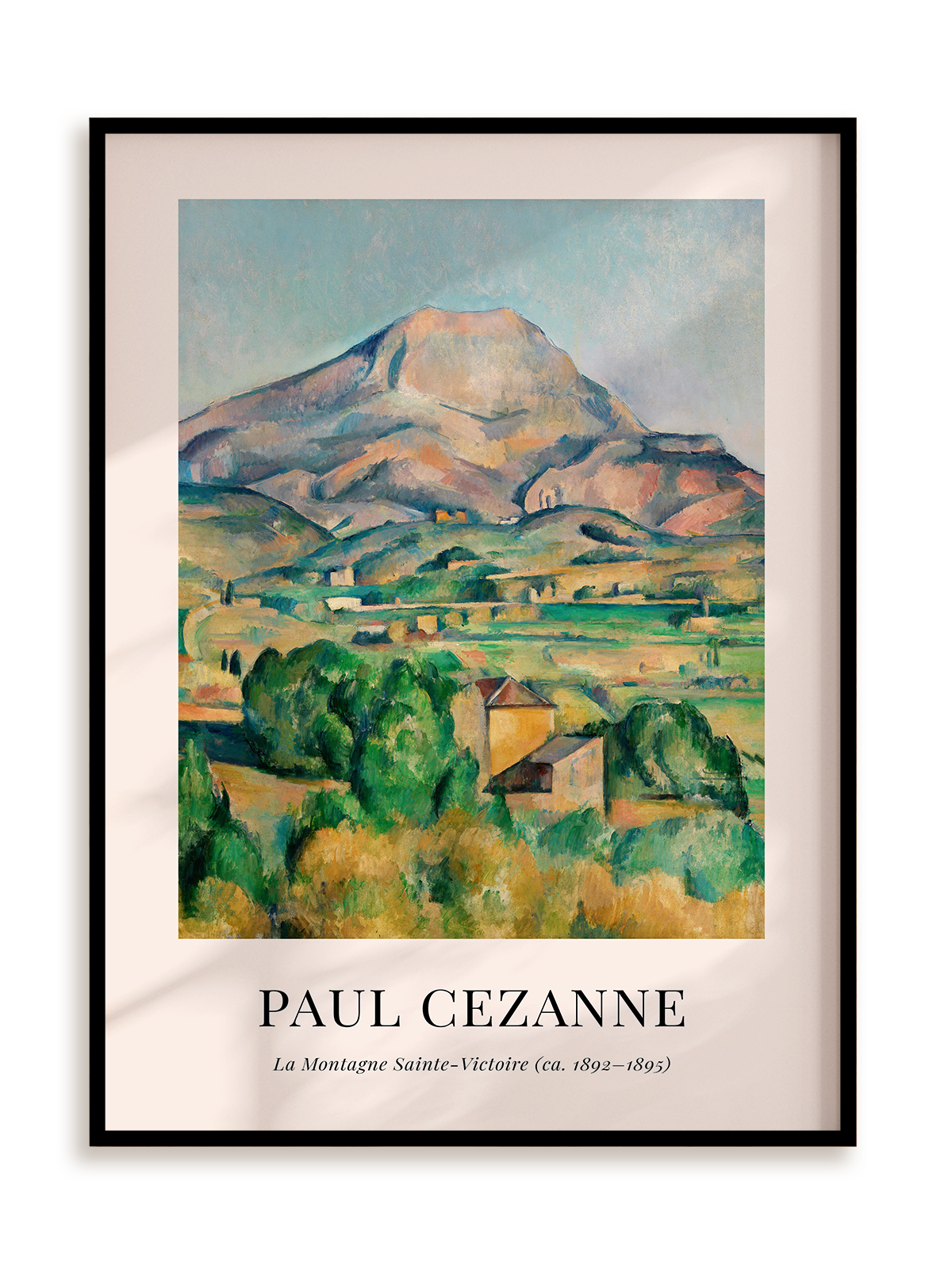 Plakat Paul Cezanne - La Montagne Sainte - Victoire (ca. 1892-1895) w ramie aluminiowej
