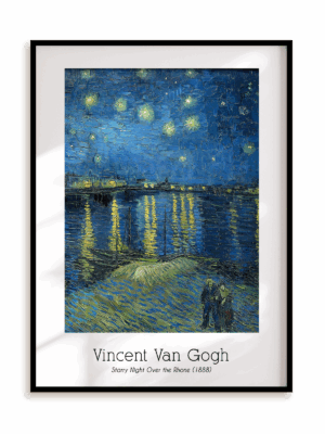 Plakat Vincent Van Gogh - Starry Night Over the Rhone (1888) w ramie aluminiowej