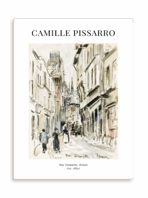 Plakat Camille Pissarro - Rue Damiette, Rouen (ca. 1884) bez ramy