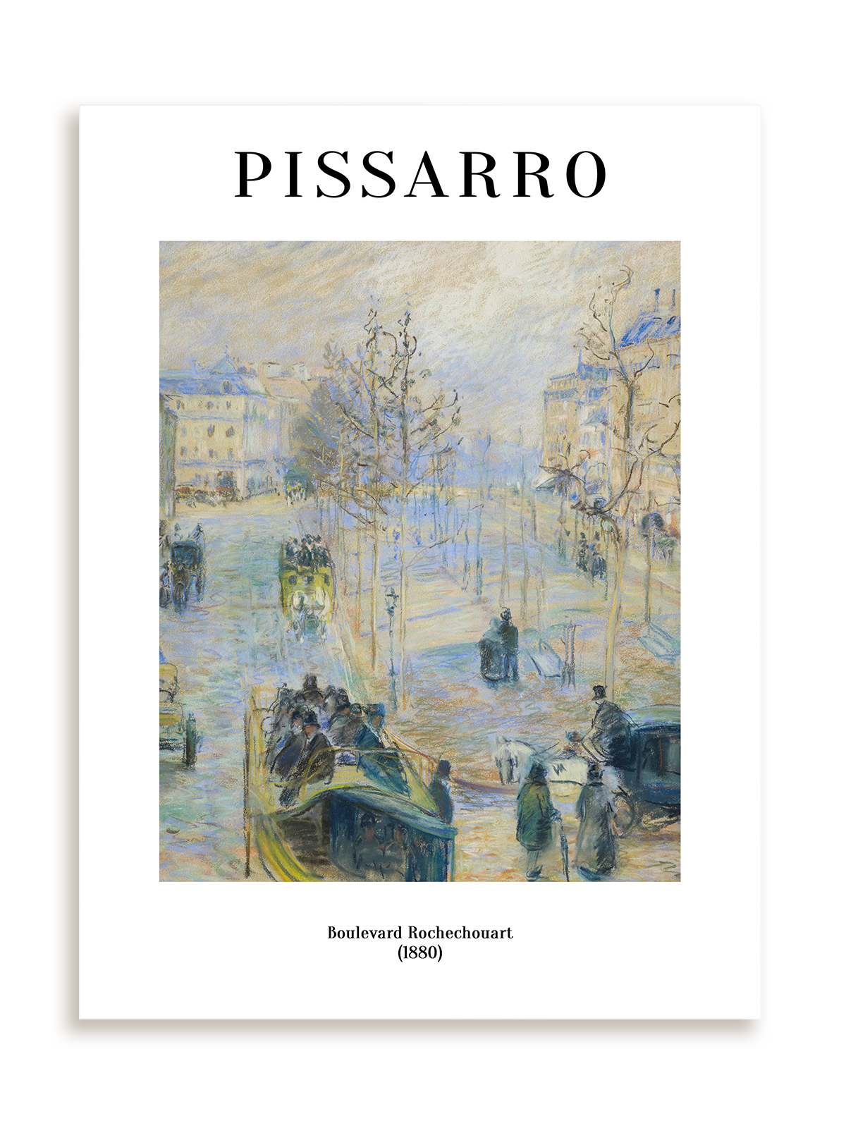 Plakat Pissarro - Boulevard Rochechouart (1880) bez ramy