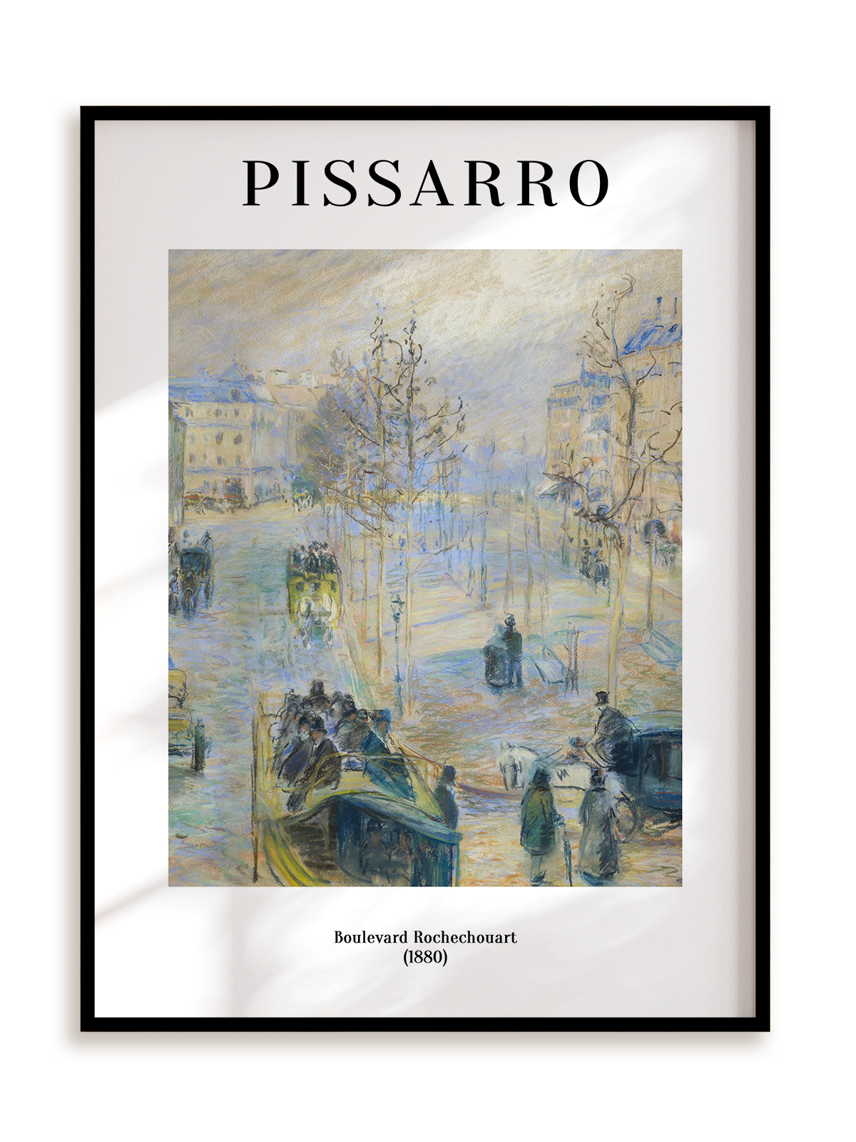 Plakat Pissarro - Boulevard Rochechouart (1880) w ramie aluminiowej