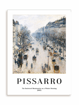 Plakat Pissarro - The Boulevard Montmarte on a Winter Morning (1897) bez ramy