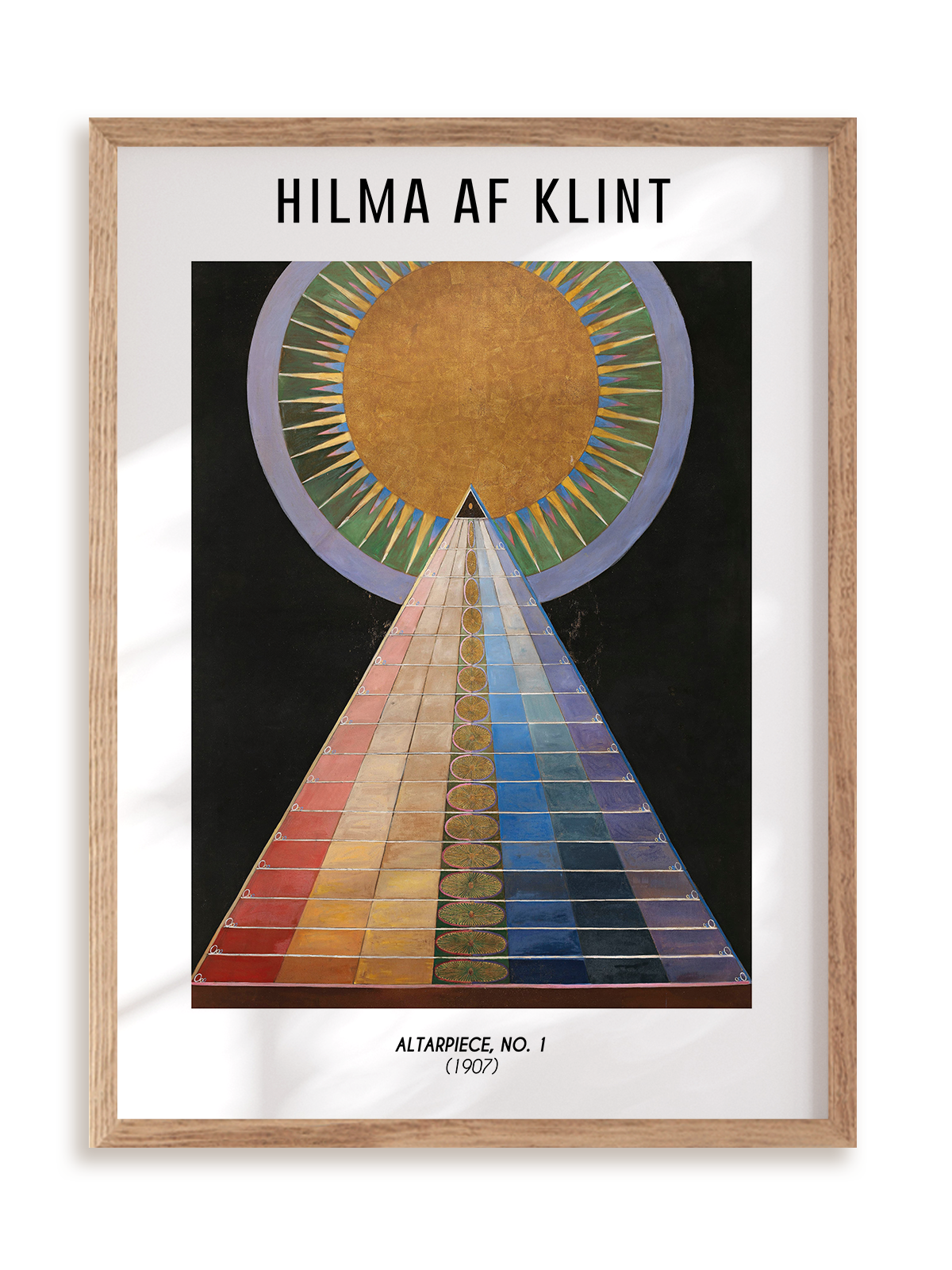 Plakat Hilma af Klint - Altarpiece, No. 1 (1907) w ramie drewnianej