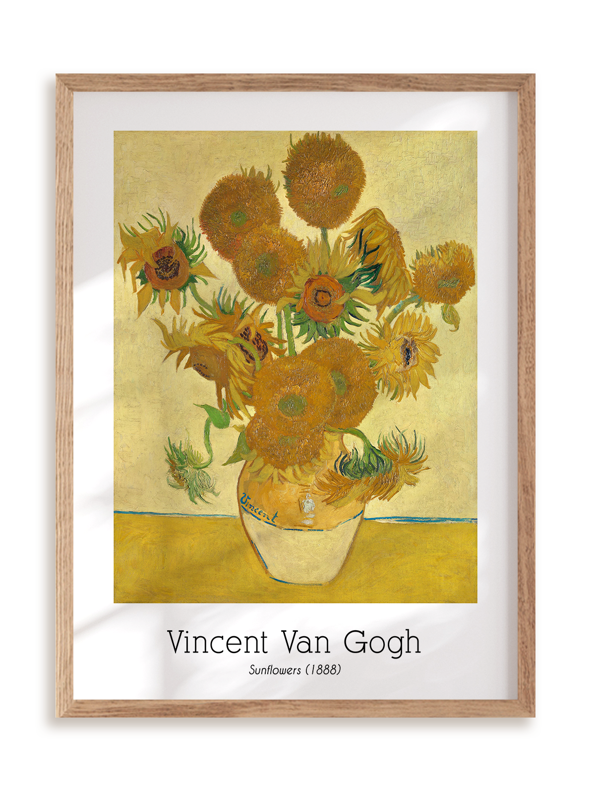 Plakat Vincent Van Gogh - Sunflowers (1888) w ramie drewnianej