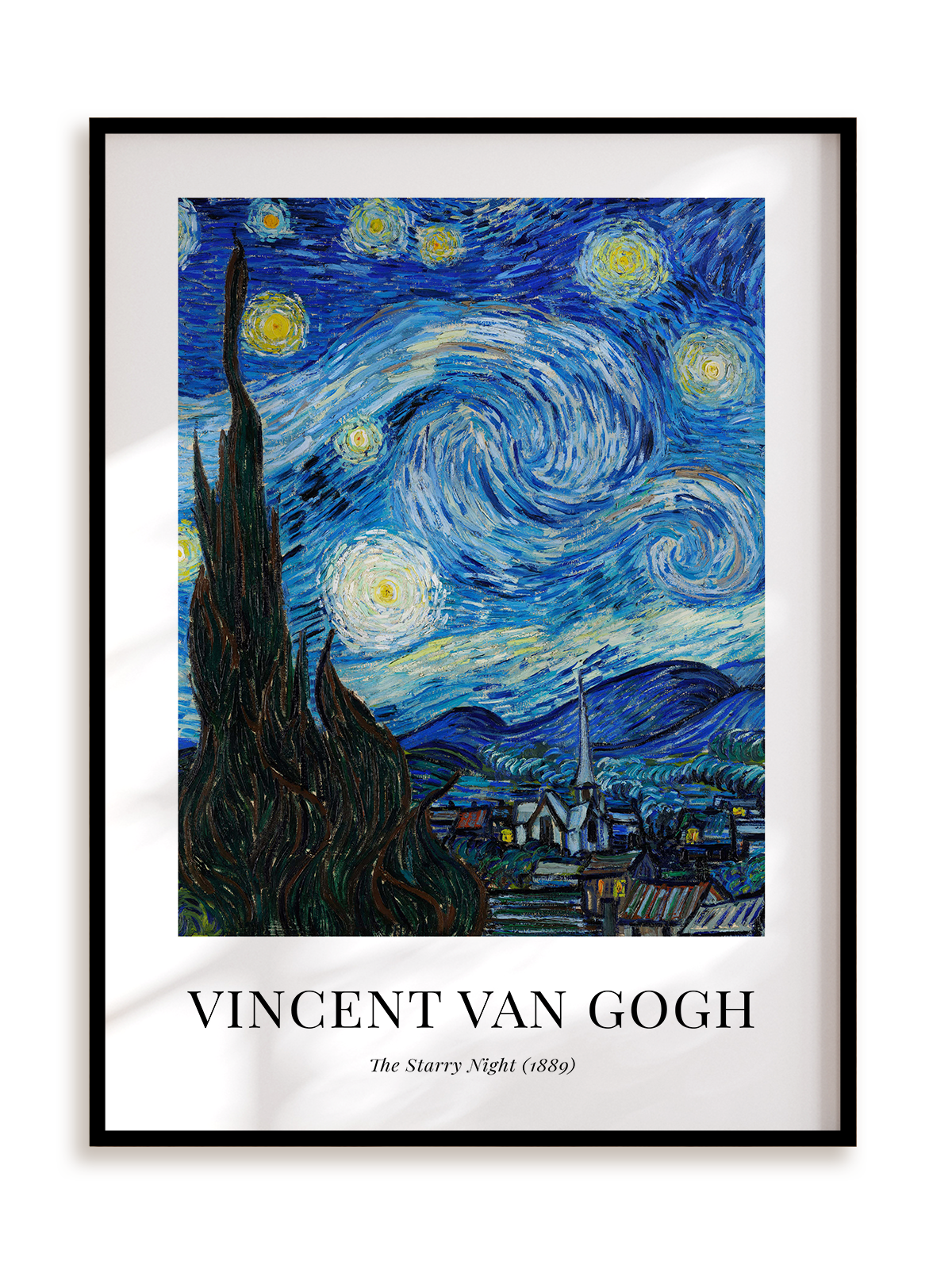 Plakat Vincent Van Gogh - The Starry Night (1889) w ramie aluminiowej