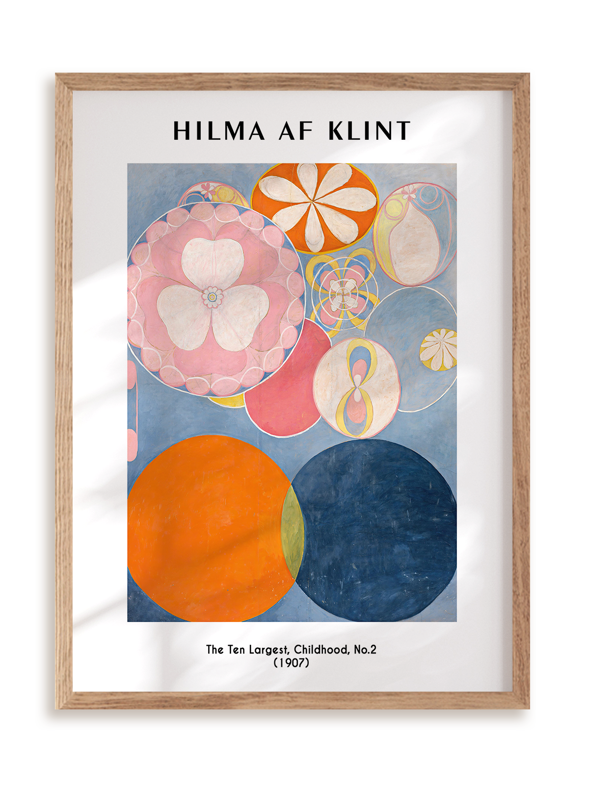 Plakat Hilma af Klint - The Ten Largest, Childhood, No. 2 (1907) w ramie drewnianej