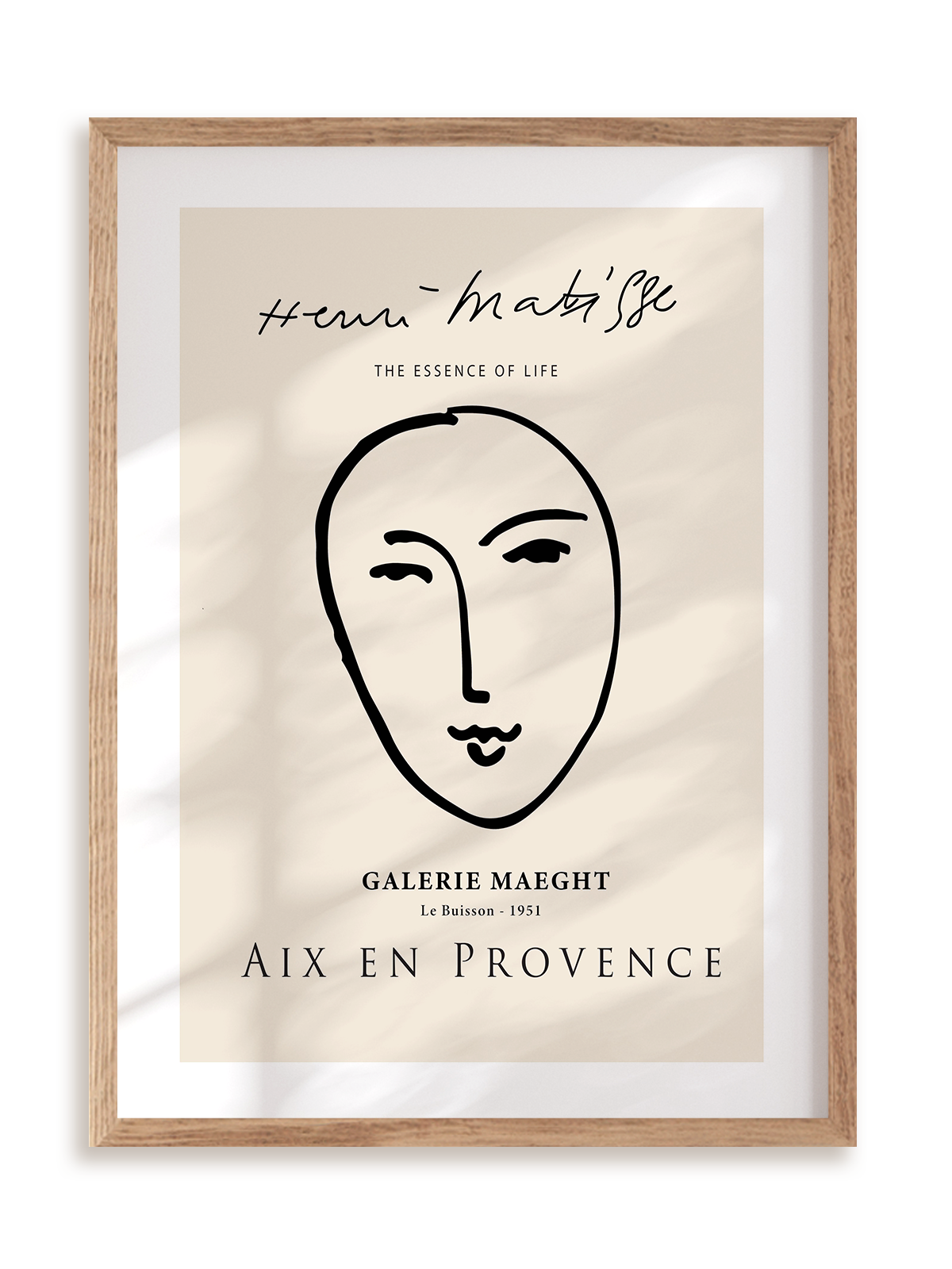 Plakat Matisse Face w ramie drewnianej