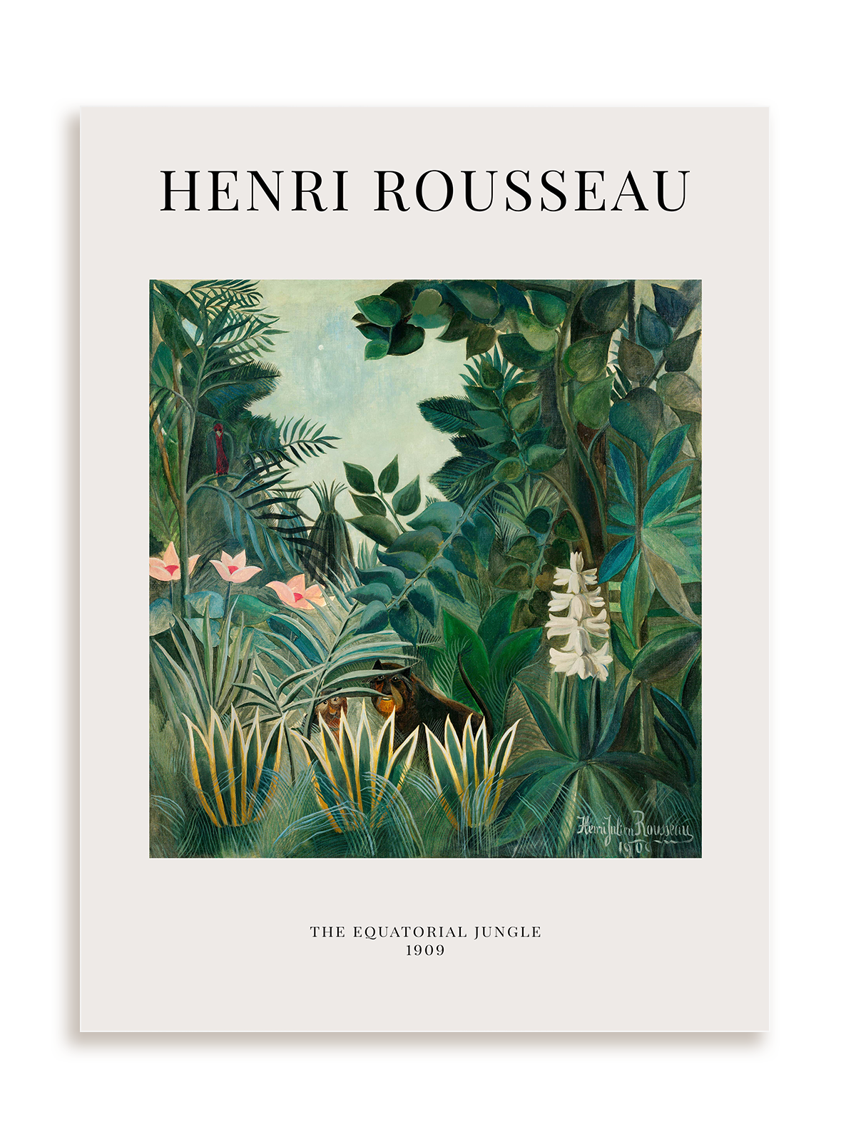 Plakat Henri Rousseau - The Equatorial Jungle bez ramy