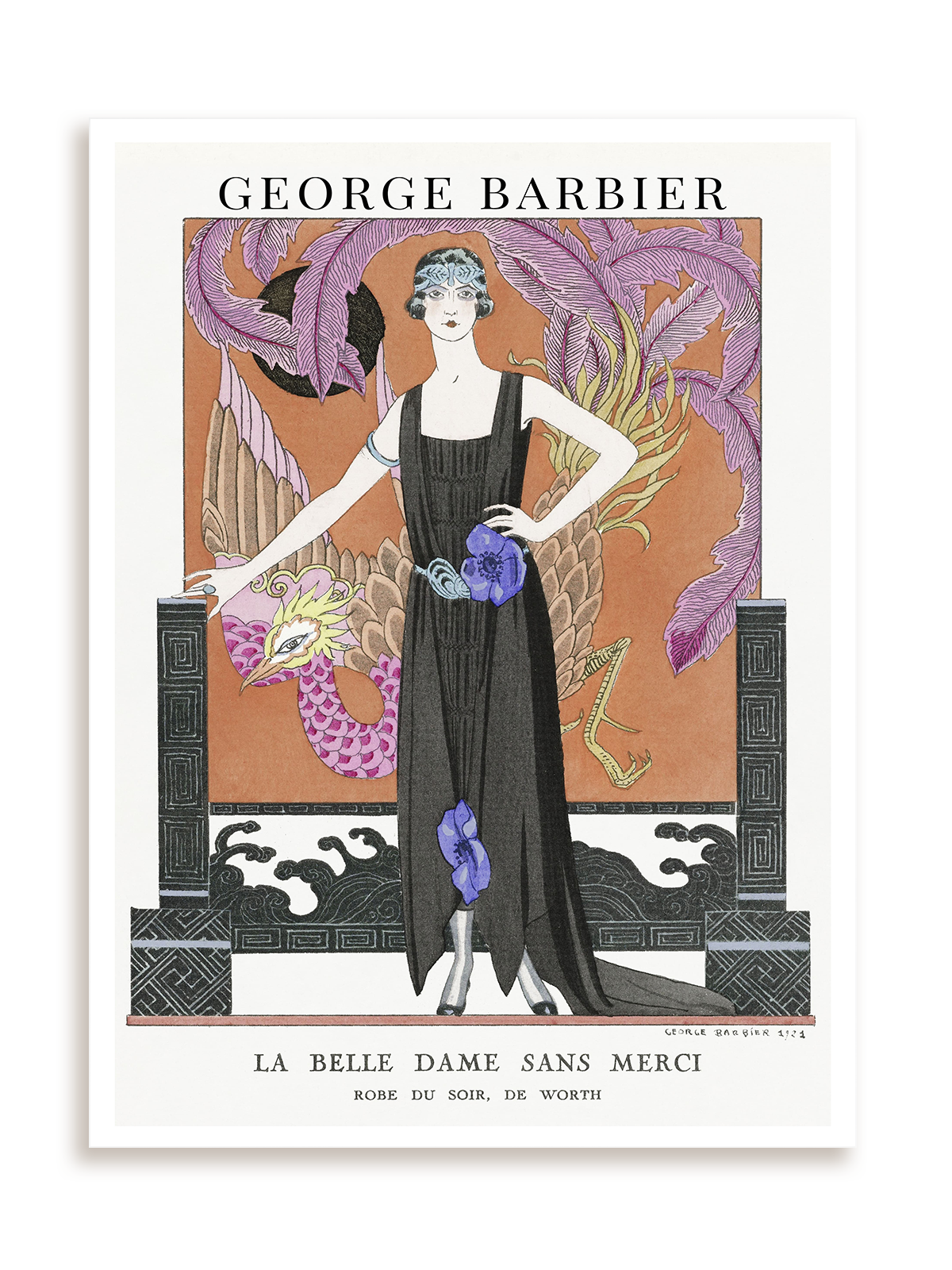 Plakat George Barbier - La belle dame sans merci bez ramy