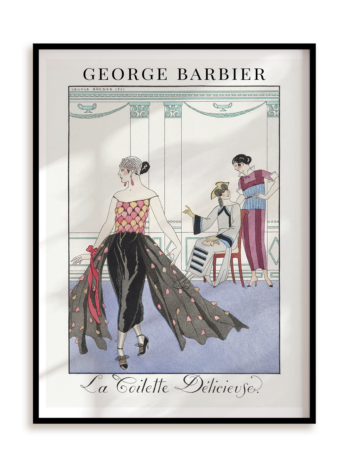 Plakat George Barbier - La Coliette Delicieuse w ramie aluminiowej