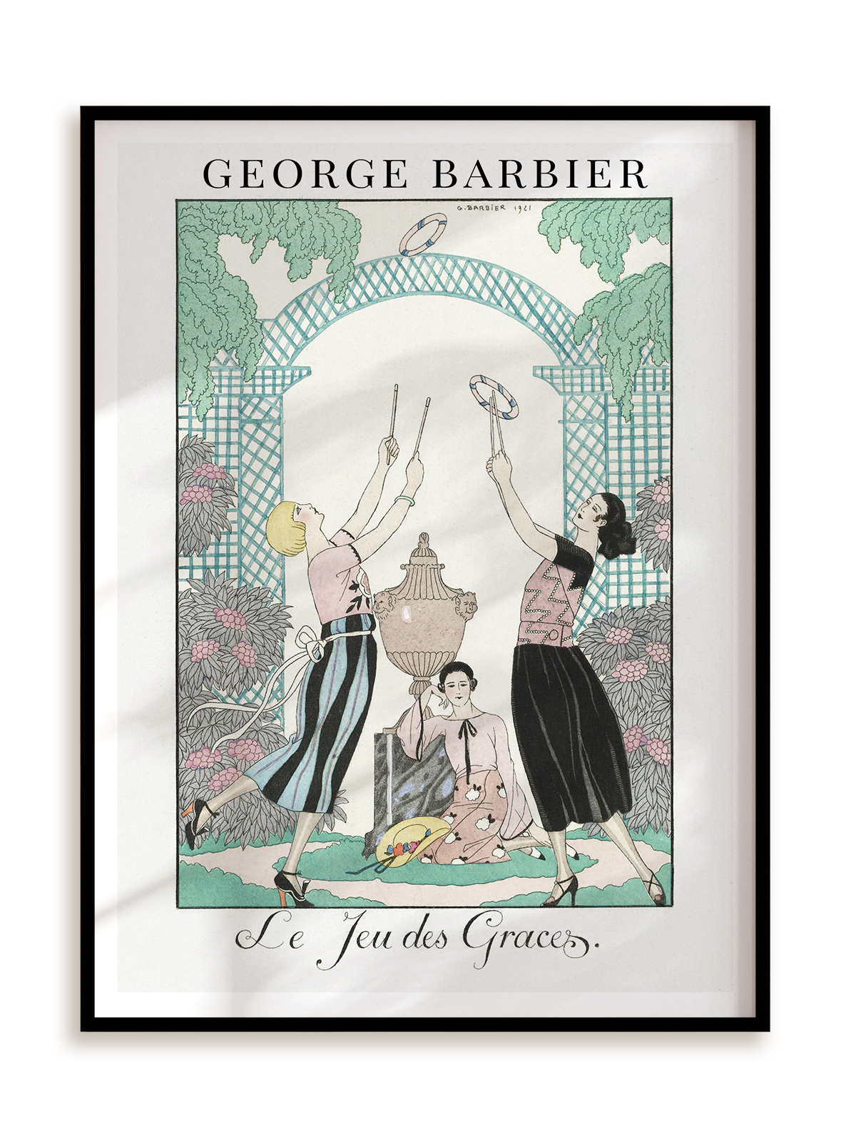 Plakat George Barbier - Le Jeu des Graces w ramie aluminiowej