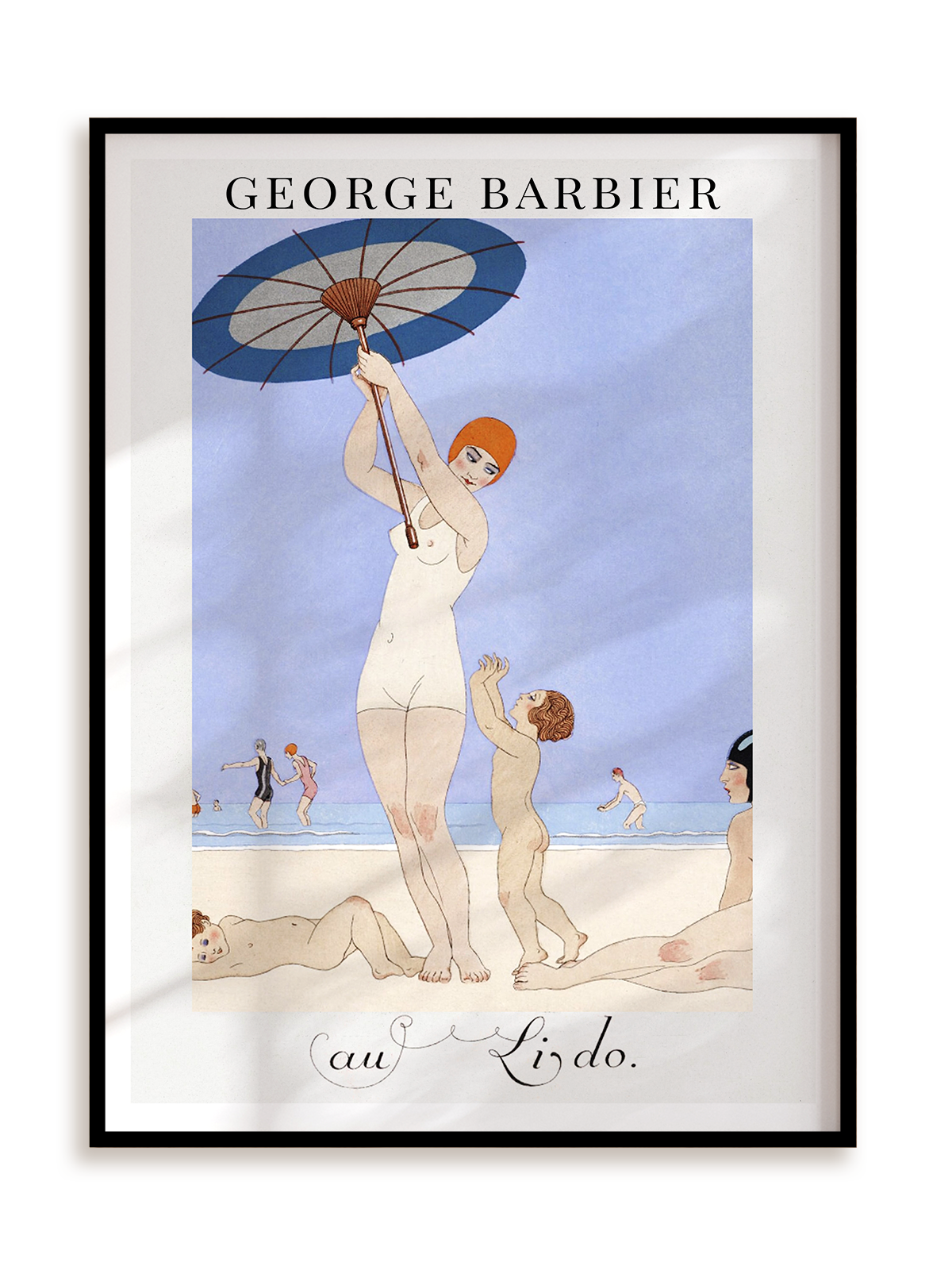 Plakat George Barbier - Au Lido w ramie aluminiowej