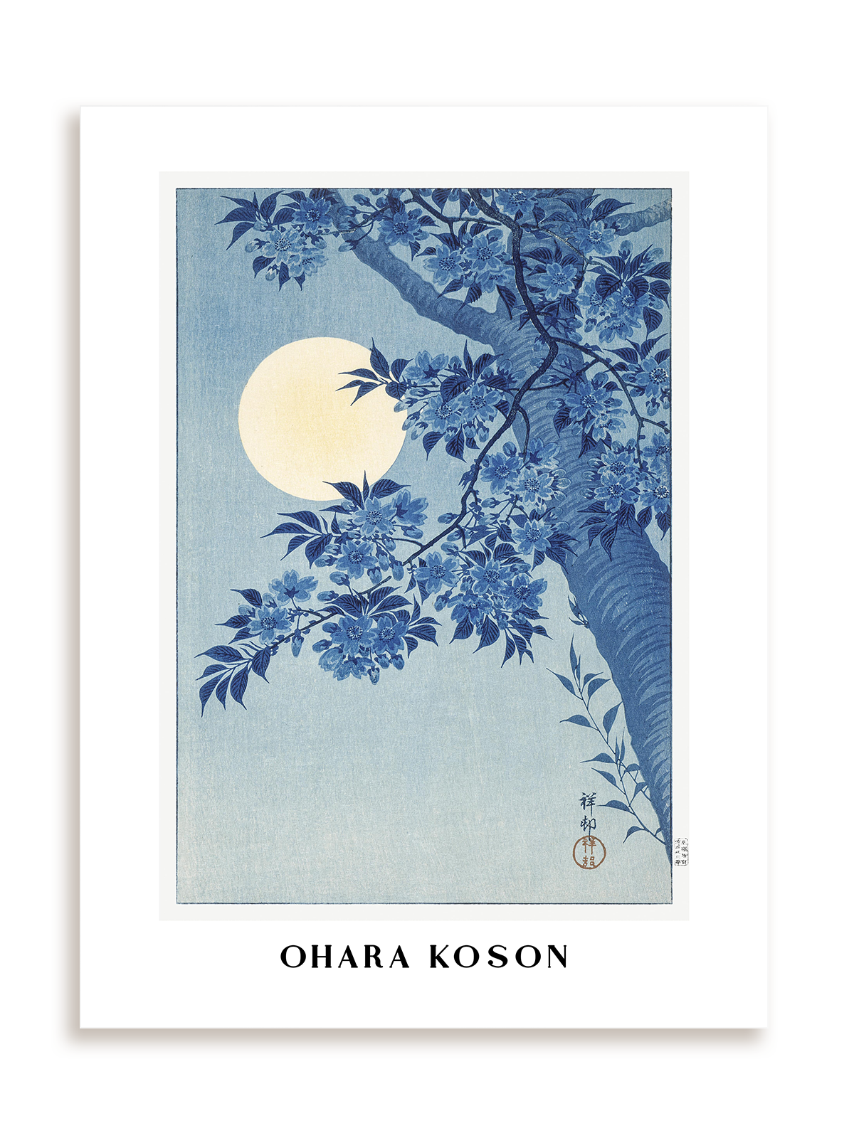 Plakat Ohara Koson - Blossoming cherry bez ramy