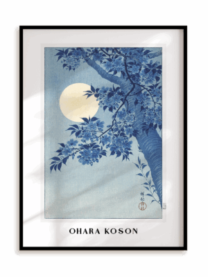 Plakat Ohara Koson - Blossoming cherry w ramie aluminiowej