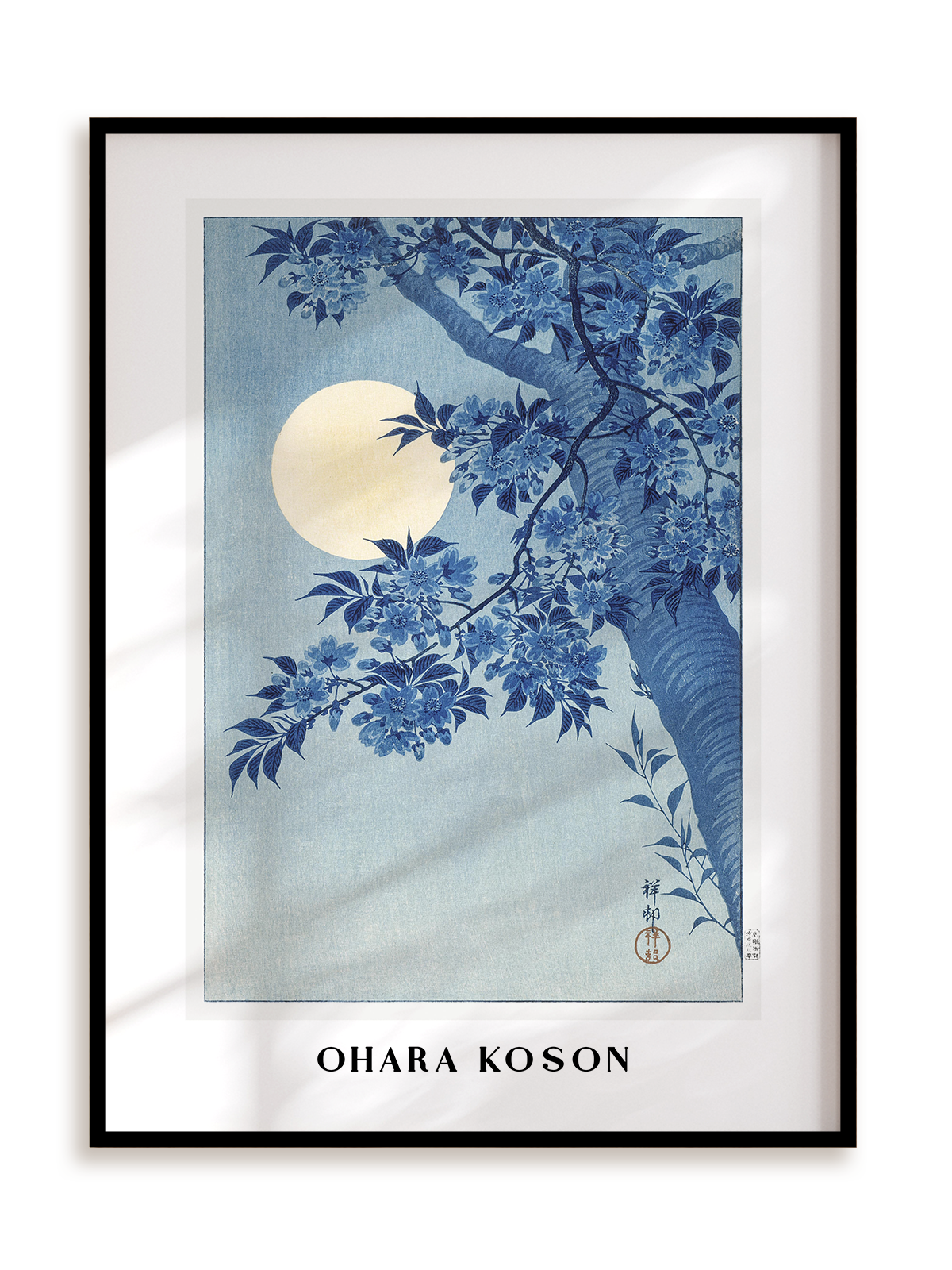 Plakat Ohara Koson - Blossoming cherry w ramie aluminiowej