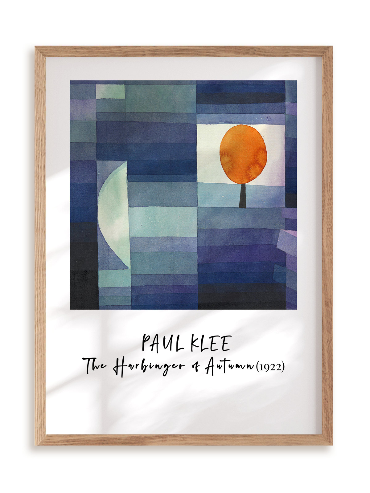 Plakat Paul Klee - The Harbinger of Autumn w ramie drewnianej