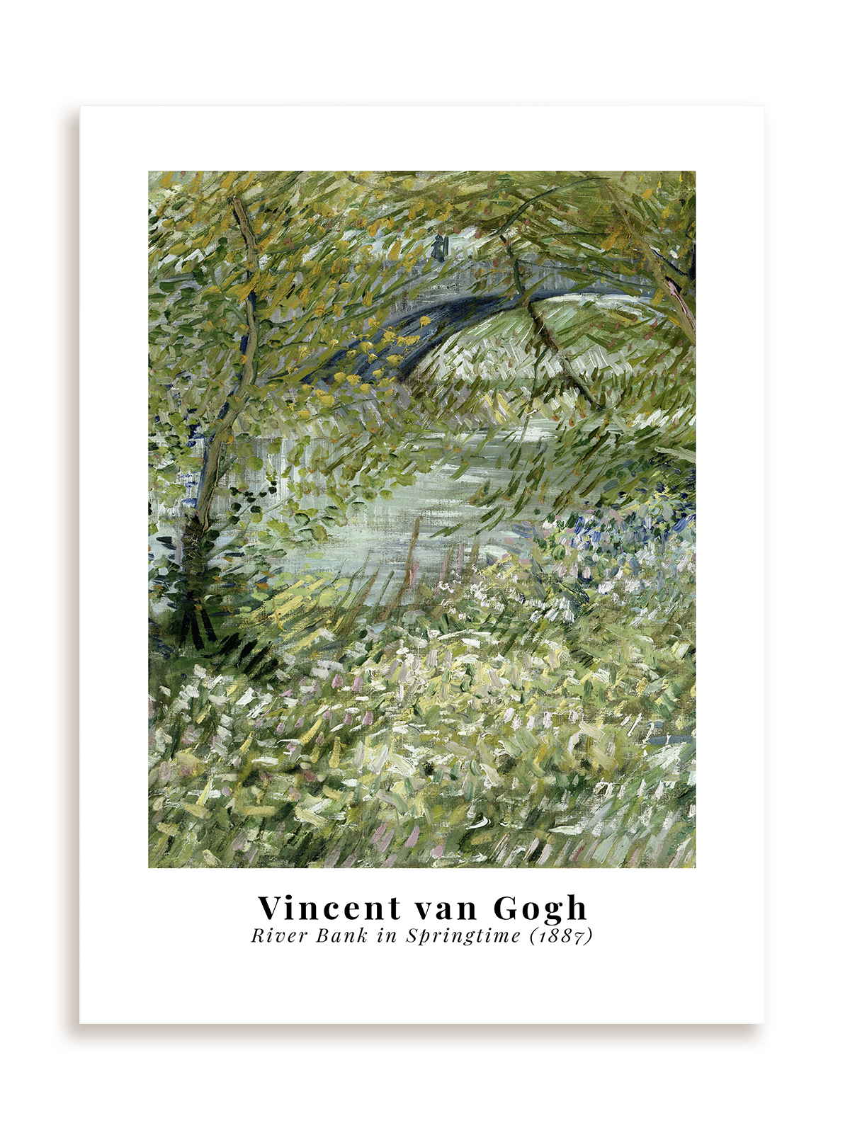 Plakat Vincent van Gogh - River bank in springtime bez ramy