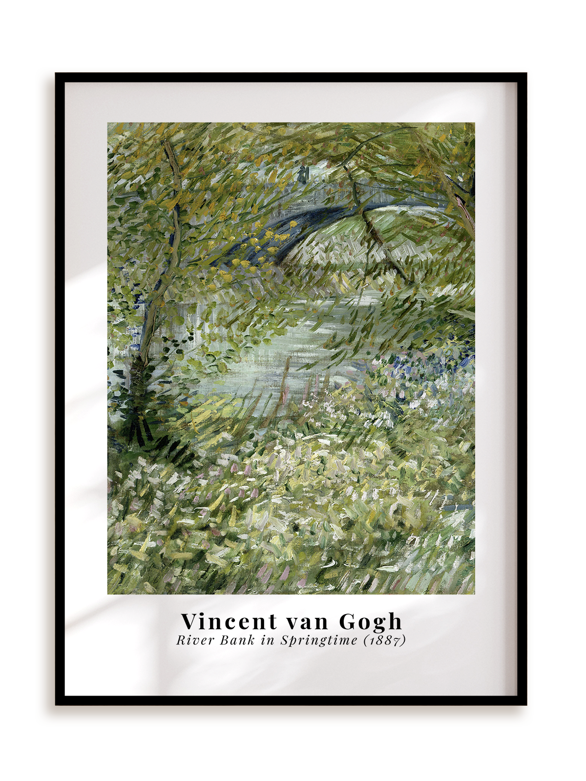 Plakat Vincent van Gogh - River bank in springtime w ramie aluminiowej