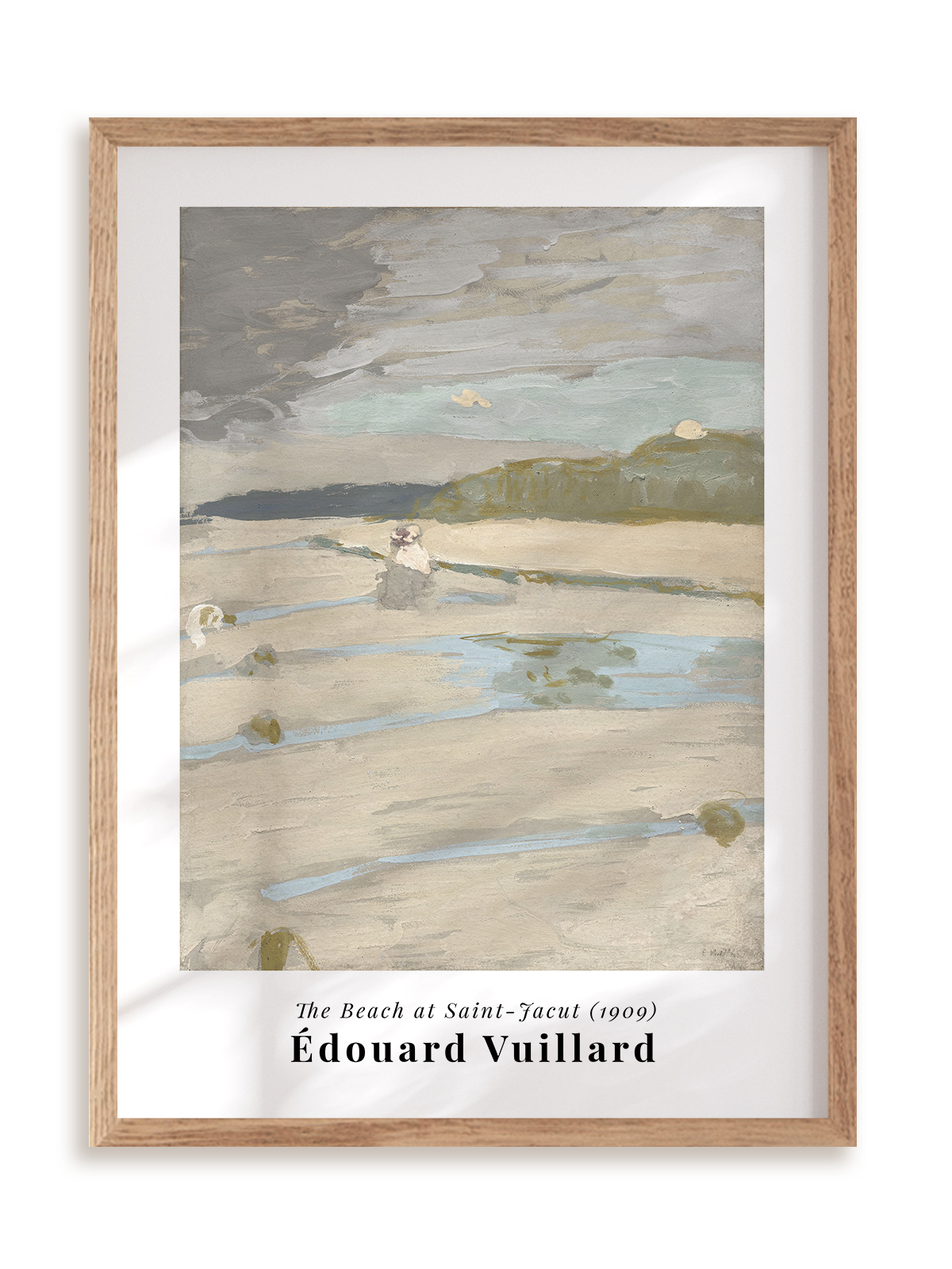 Plakat Edouard Vuillard - The beach at Saint-Jacut w ramie drewnianej