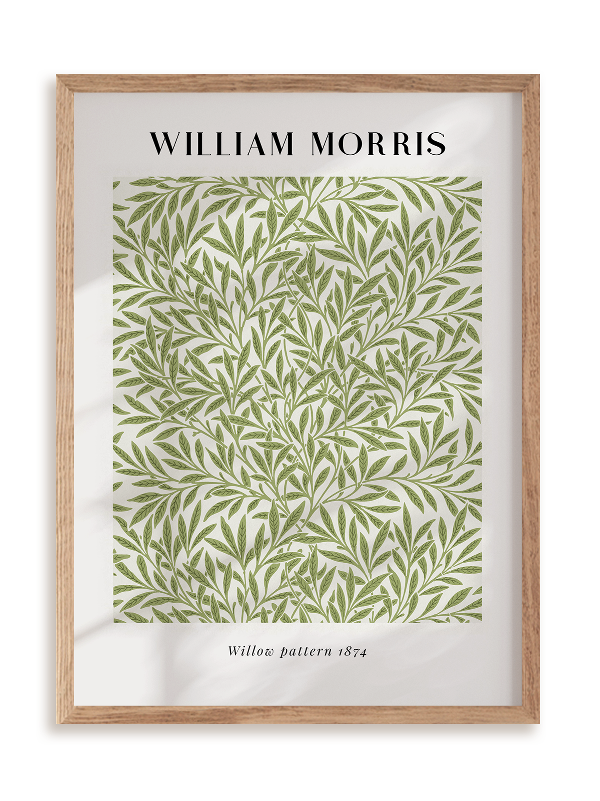 Plakat William Morris - Willow pattern w ramie drewnianej