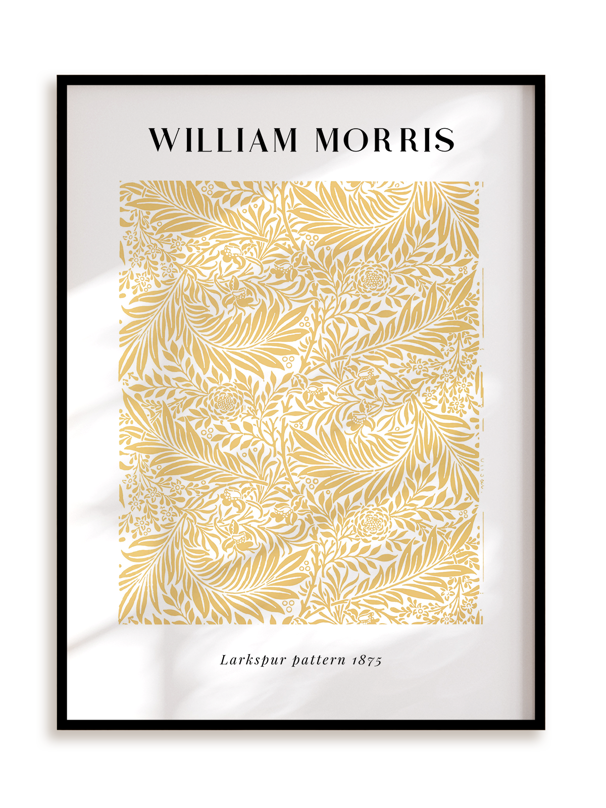 Plakat William Morris - Larkspur pattern w ramie aluminiowej