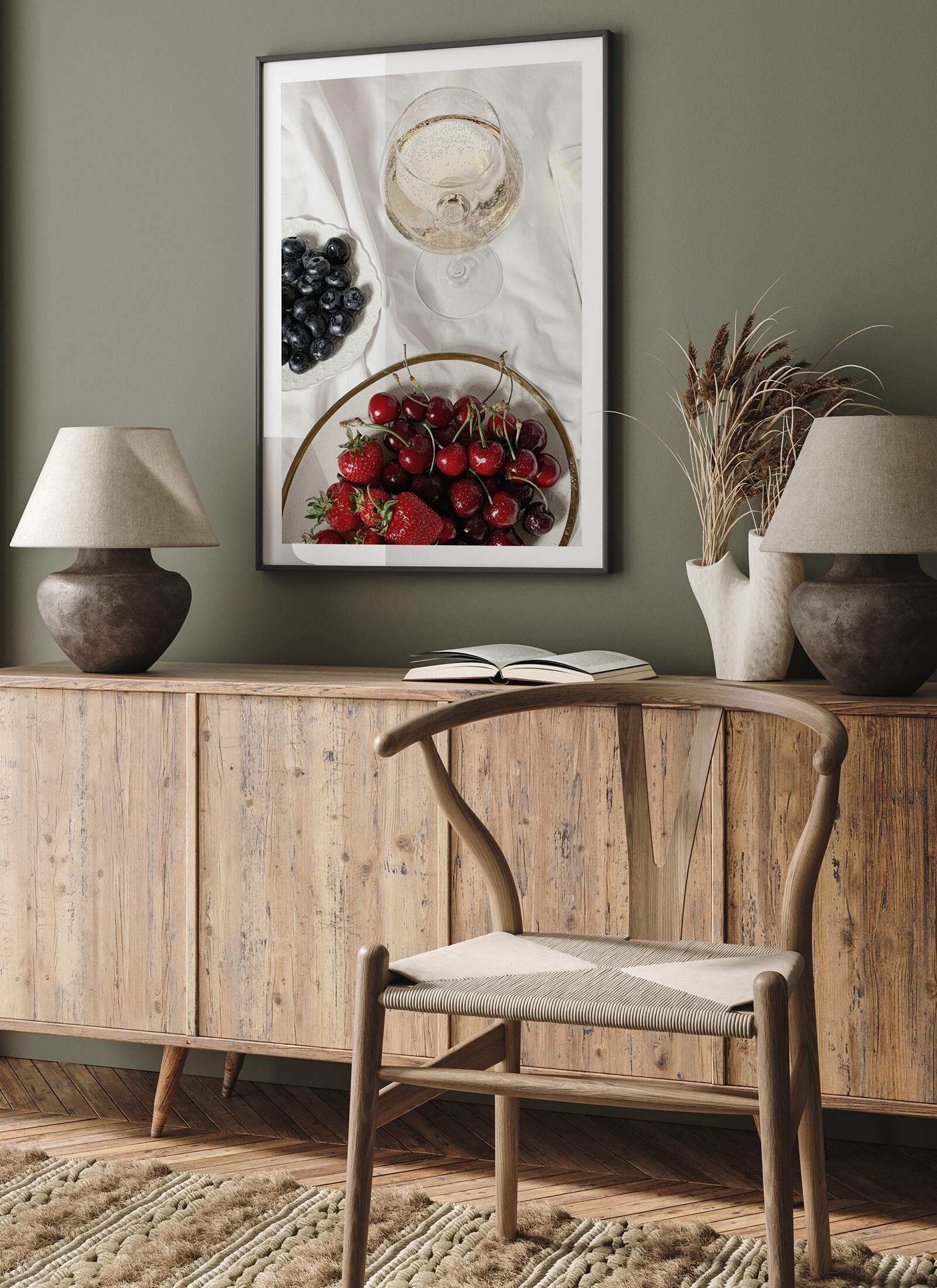 Plakat Wine and fruits bez ramy - obrazek 2