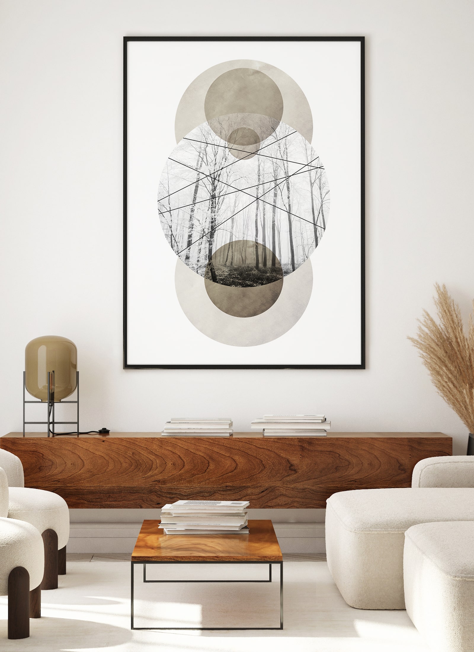 Plakat Krajobrazowa geometria - las bez ramy - obrazek 2
