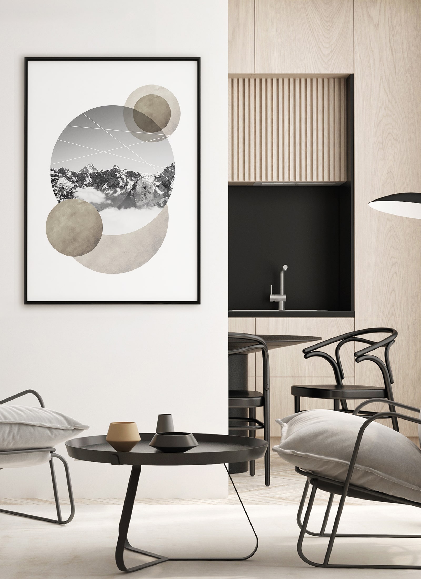 Plakat Krajobrazowa geometria - góry bez ramy - obrazek 2