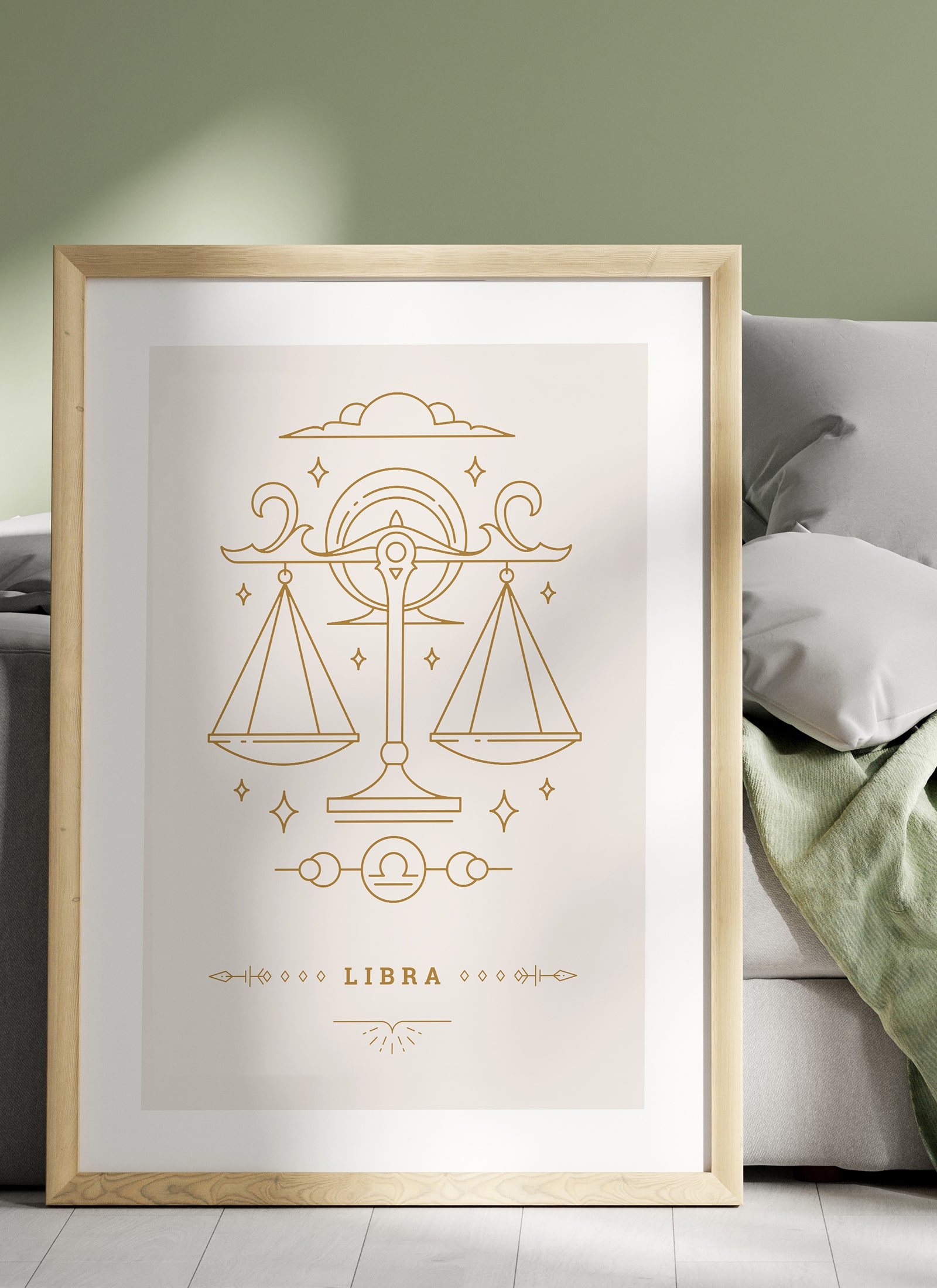 Plakat Stylowy Zodiak: Waga bez ramy - obrazek 2