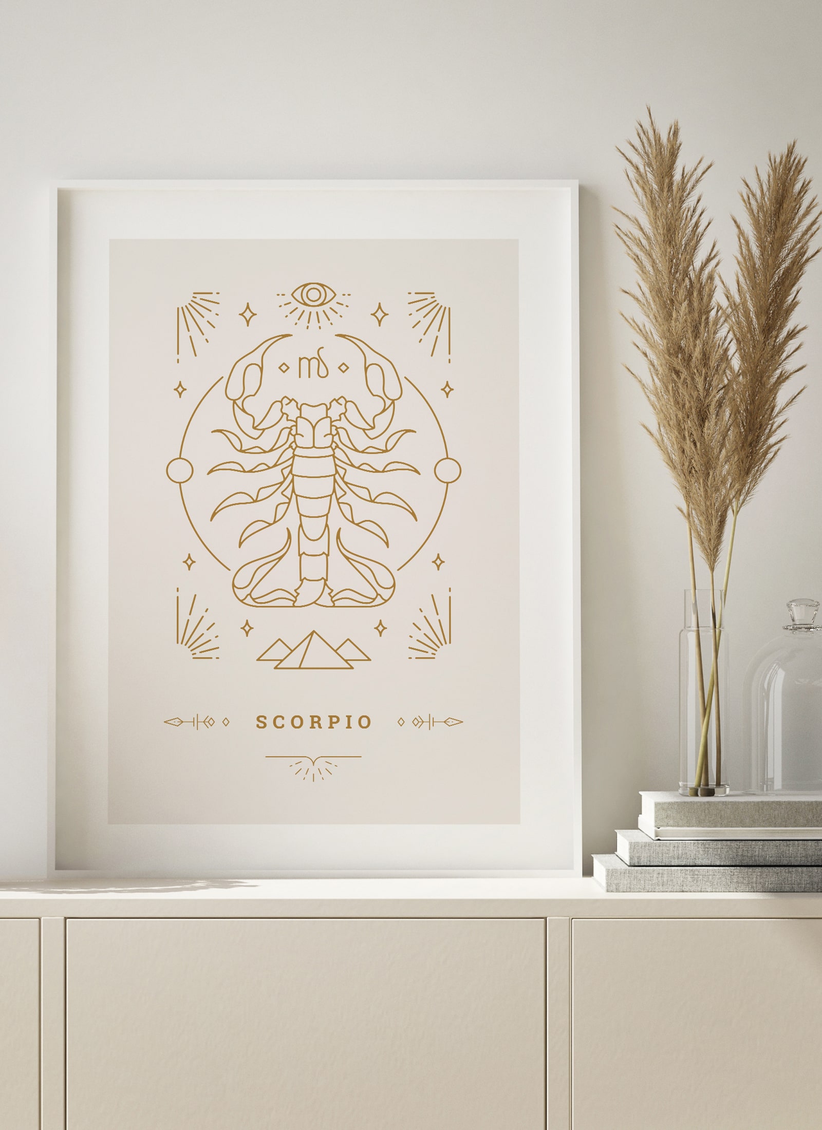 Plakat Stylowy Zodiak: Skorpion bez ramy - obrazek 2